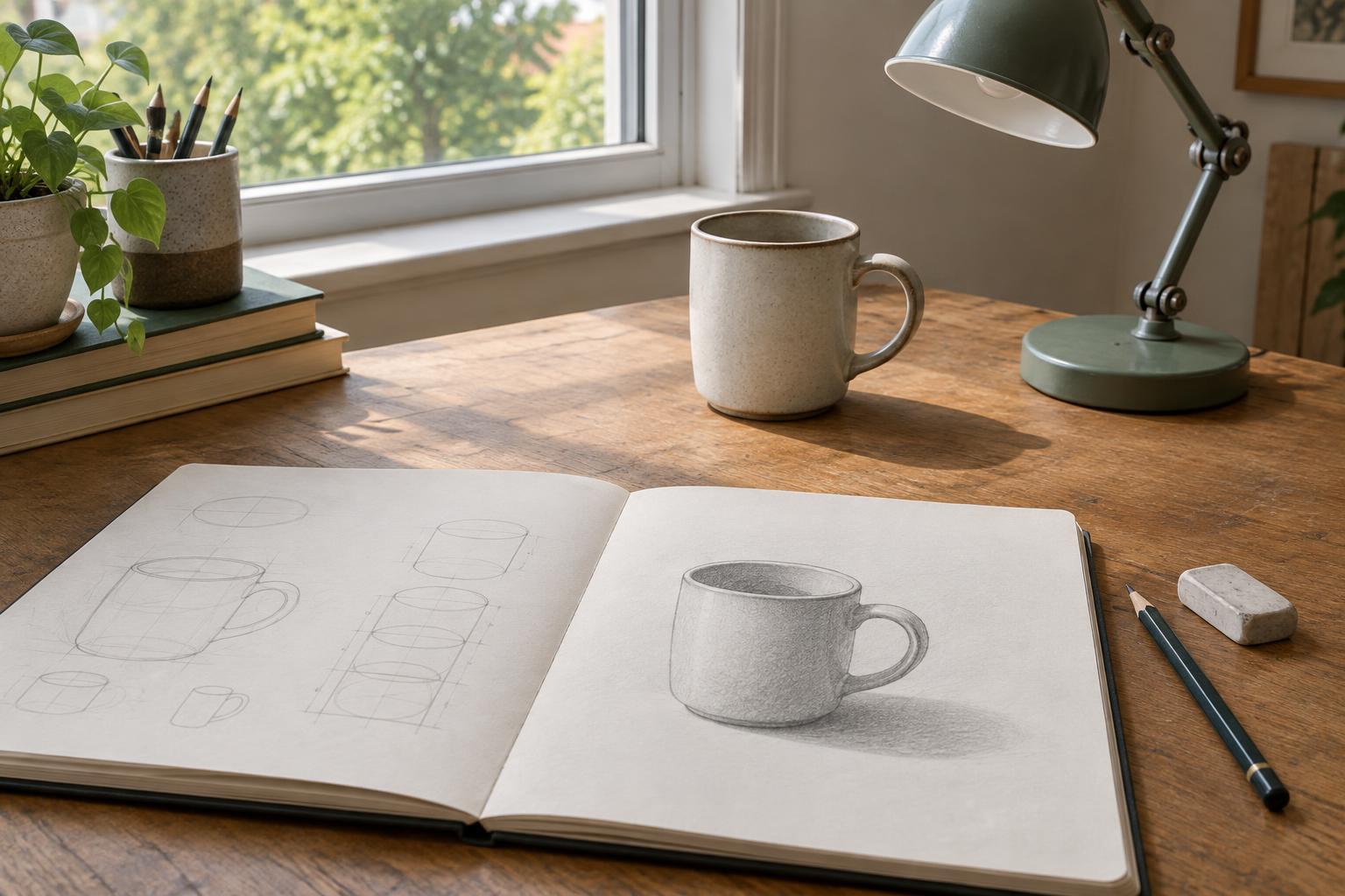 Drawing from Observation: Practice Shapes, Proportions, and Shading